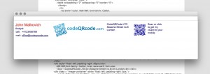 mail signature with qr code preview